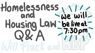 Homelessness Law QampA Livestream 14th November 2024 [upl. by Service991]