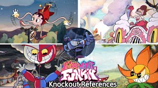 Knockout  References Replaced With Their Original Songs  Friday Night Funkin Indie Cross Cuphead [upl. by Assirolc660]