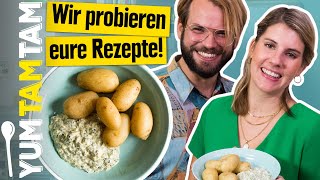 Wir testen eure regionalen Rezepte  Grüne Soße mit Pellkartoffeln  yumtamtam [upl. by Oswin]