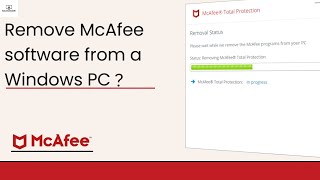 How To Competely Remove McAfee  Uninstall McAfee Step By Step Simple Tutorial [upl. by Gniw83]