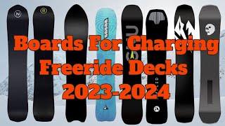 The Top 5 Freeride Snowboards of 20232024 [upl. by Yelekalb]