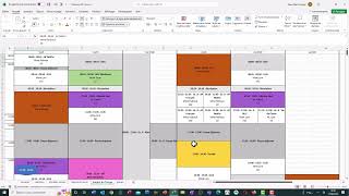 Créer facilement un emploi du temps ou planning graphique avec Excel [upl. by Elyak]