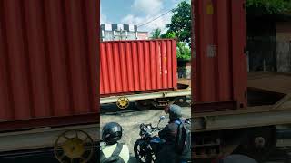 Contairner Transport Train srilanka srilanka traincontainer railway srilankatrain transport [upl. by Valerian]