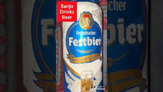 BANJO DRINKS BEER German beer from Lidl [upl. by Ennaid10]