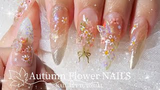 Make Nails ASMR  Nail Art Tutorial  Cute 3D Nail Art  Autumn Nails  GelX Presson Nails [upl. by Ennybor]