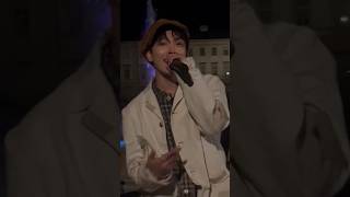 Hongjoong rap and singing at busking in Salzburg hongjoong ateez 에이티즈 [upl. by Concha617]