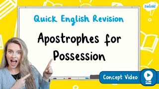 How Do You Use Apostrophes for Possession  KS2 English Concept for Kids [upl. by Cirred]