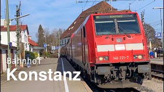 Bahnhof Konstanz  Frau überquert geschlossene Schranke  SBB  Schwarzwaldbahn  Seehas [upl. by Aerdnas744]