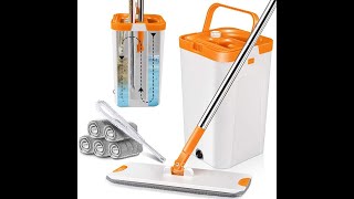 Masthome® flat squeeze mop  Separate Dirty amp Clean Water [upl. by Bobbye]