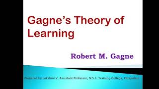 Gagnes Theory of Learning [upl. by Genie]