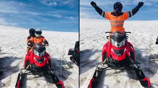 Bucketlist Iceland 2019 Snowmobile tour on a glacier Langjokull [upl. by Ecidnak]