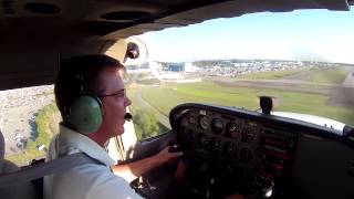 Private Pilot Flying Lesson Part 3 Communications ATIS and landing wwwaskcaptainscottcom [upl. by Ydnac]