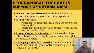 DETERMINISM IN GEOGRAPHY [upl. by Renruojos]