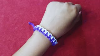 DIY Two Color Paracord Bracelet Tutorial [upl. by Sayre907]