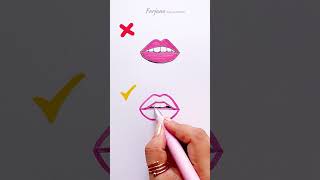 How to draw Lips 👄 art drawing shorts [upl. by Lovmilla]