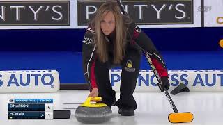 Rachel Homan fires a rocket for triple takeout to blank  2021 Players Championship [upl. by Donald]