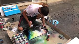 Amazing spray painting at the street [upl. by Urba120]