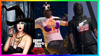 UNLOCK Rare Halloween Outfits NEW Horror Masks FREE Clothing GTA 5 DLC 2024 GTA Online Update [upl. by Amlet]