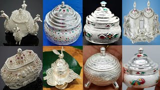 Latest Silver Sindoor Box Designs  Trending Kumkum Bharani Models  Sindoor Box designing ideas [upl. by Eelibuj314]