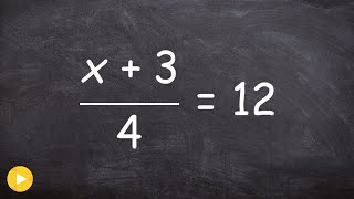 Solving two step equation with two terms in the numerator [upl. by Cornelle]