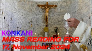 quot📖✝️ KONKANI MISACHIM DISPOTTIM VACHPAM  17 November 2024  Daily Mass Readings ⛪quot [upl. by Temirf]