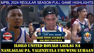 2024 MPBL REGULAR SEASON  Iloilo vs Valenzuela Classic Full Game Highlights  September 24 2024 [upl. by Adama19]