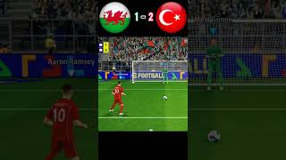 Wales vs Türkiye  Football match  Penalty shoot  fifa world Cup 2026  realistic pes gaming👍 [upl. by Cristabel]