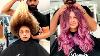 INCREÍBLES TRANSFORMACIONES DE CABELLO 2019  ANTES Y DESPUÉS [upl. by Aymik210]