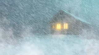 Heavy Blizzard Attacks The Frozen Cabin  Howling Winds amp Snowstorm Sounds for Deep Sleep [upl. by Aivatahs721]