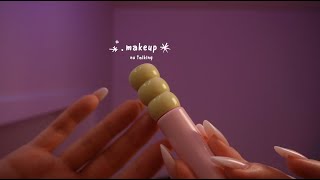 ASMR  Makeup No Talking  Sleep Like a Baby 🤍 layered sounds [upl. by Ellenwahs]