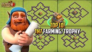 TOP 10 Best Town Hall 7 TH7 FarmingTrophy Base Layout  Copy Link 2023  Clash of Clans [upl. by Mickelson]