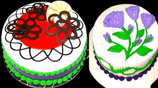 Beautiful Vanilla Cake Decorating Idea Cake And Pastry King [upl. by Mitzl761]