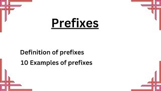 Prefixes with Examples  Word Formation [upl. by Keram]