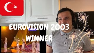 Italian Reaction to Sertab ErenerEveryway That I Can  Eurovision 2003 WINNER 🔥🔥 [upl. by Hnim]