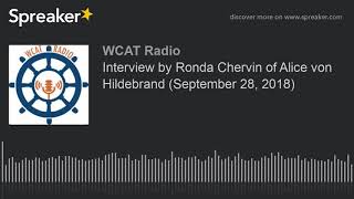 Interview by Ronda Chervin of Alice von Hildebrand September 28 2018 [upl. by Nalim464]