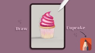 Draw a Cupcake in Sketchbook App [upl. by Heng]