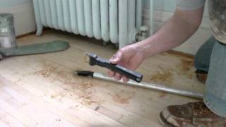 How to Refinish Wood Floors Under Radiator with Modified ZipWall Pole [upl. by Eluk]