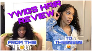 WATCH ME SLAY MY HAIR ft YWIGS CURLY HAIR amp THE HAIR DIAGRAM BOLD HOLD Giving my honest opinion [upl. by Ilise]