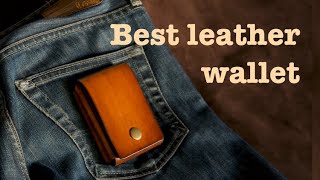 Leather wallet  Mens wallet  ASMR no talking [upl. by Onimixam]