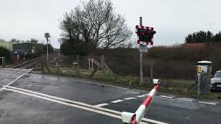 Beccles London Road Level Crossing Suffolk 13022024 [upl. by Eatton639]