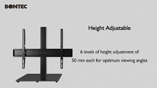 BONTEC Universal Desktop TV Stand Review  Height Adjustable Stand for 3265 inch TVsST13 [upl. by Llezniuq199]