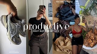 PRODUCTIVE REST DAYS VLOG 🌱 online shopping 1hr sauna session healthy recipe amp more [upl. by Justis]