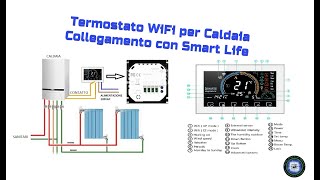 Termostato WiFi per Caldaia BHT8000 Collegamento con App SMART LIFE [upl. by Enois]