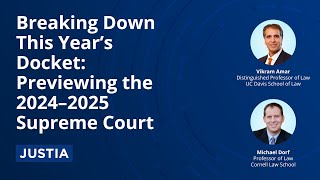 Breaking Down This Year’s Docket Previewing the 2024–2025 Supreme Court Term [upl. by Hayyifas147]