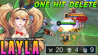 INSANE ONE SHOT DAMAGE BUILD 100 DEADLY💀 BUILD TOP GLOBAL LAYLA 2024 GAMEPLAY  Mlbb [upl. by Eirrol]