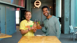 Make a Mai Tai with Julius Thomas III and THAI Shirlington [upl. by Ecnarret894]