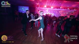 Panagiotis amp Olesia  Salsa social dancing  El Sol Warsaw Salsa Festival 2018 Warsaw Poland [upl. by Micco]