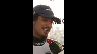 GabrielMedina10 pleading his case for more lefts on tour meoripcurlproportugal [upl. by Gotcher]