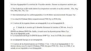 Vidéo N°14 exercice corrigé 5 de Biochimie Structurale quotséquence de peptidequot [upl. by Scornik]