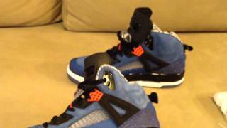 Shoe pickup Jordan Spizike Knicks color way [upl. by Lleznol324]